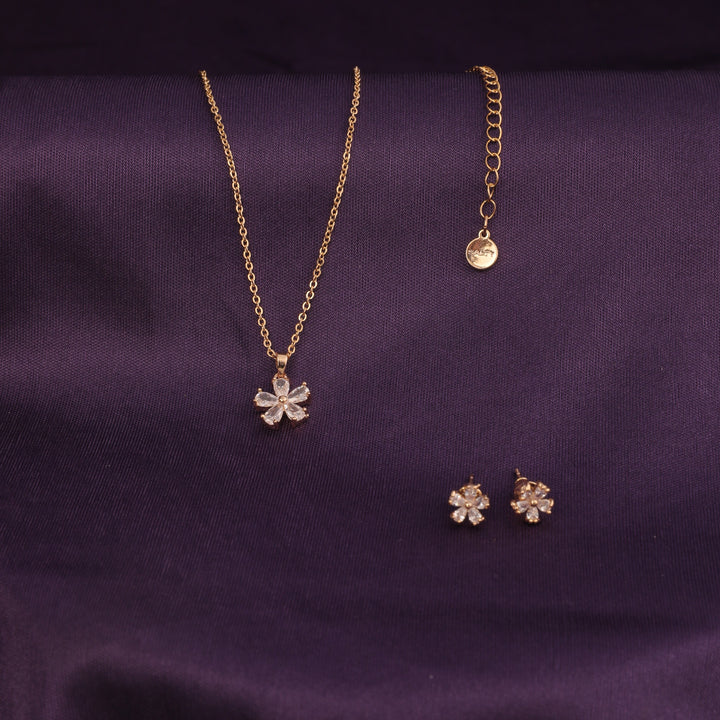 Flower Dream Necklace and Earrings Set - Salty Accessories