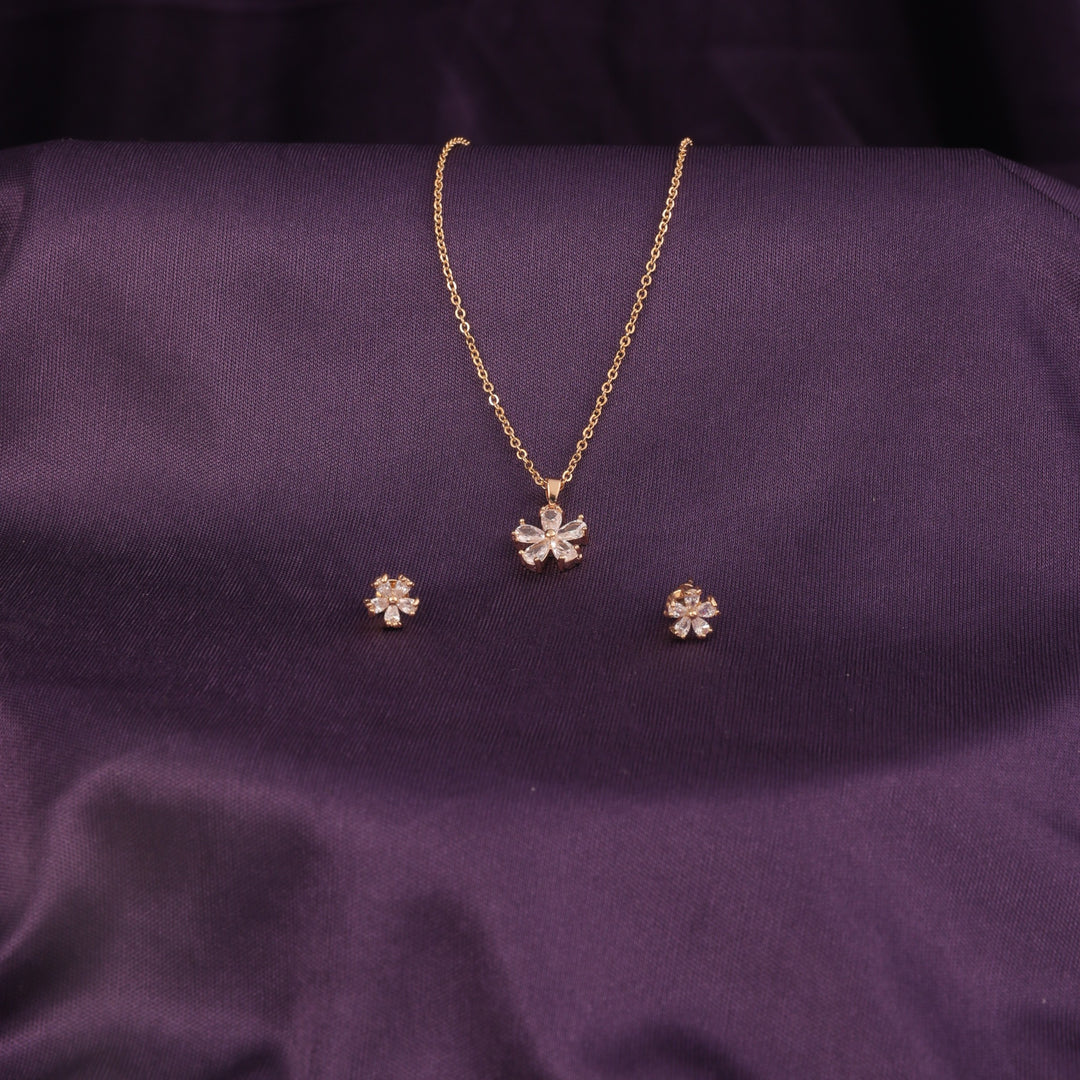 Flower Dream Necklace and Earrings Set - Salty Accessories