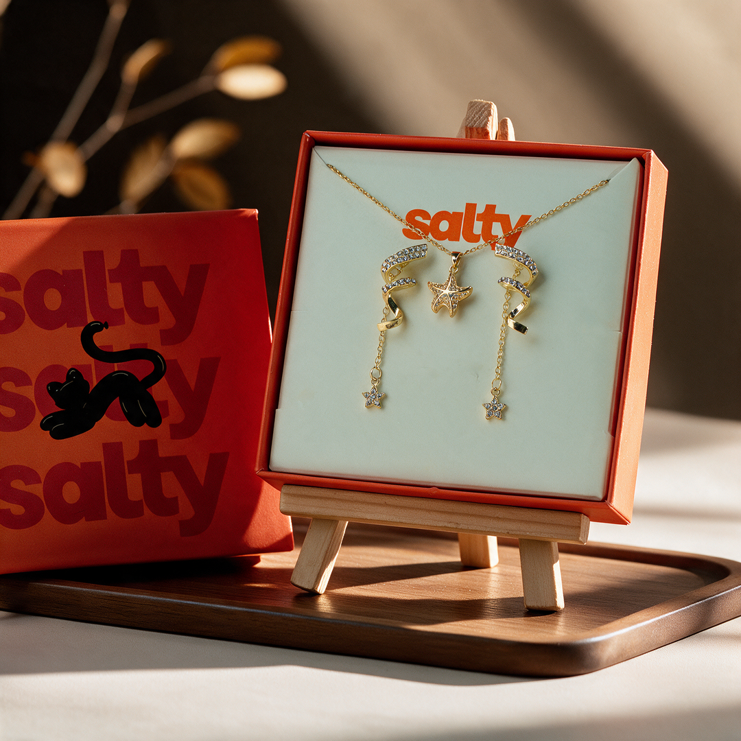 Indie Detail Earrings And Necklace Set