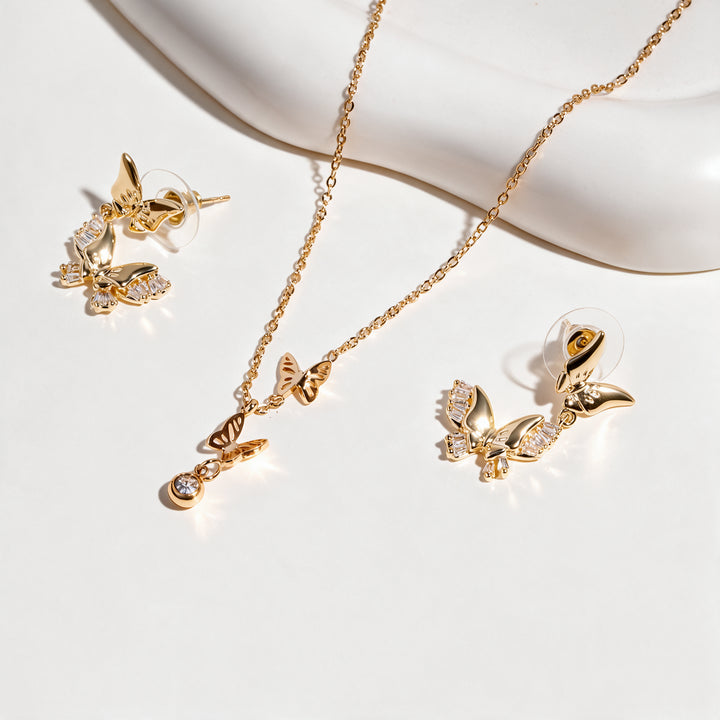 Shine Icon Earrings And Necklace Set