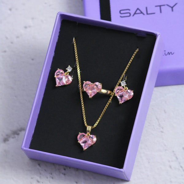Mesmerizing Pink complete Jewellery Set