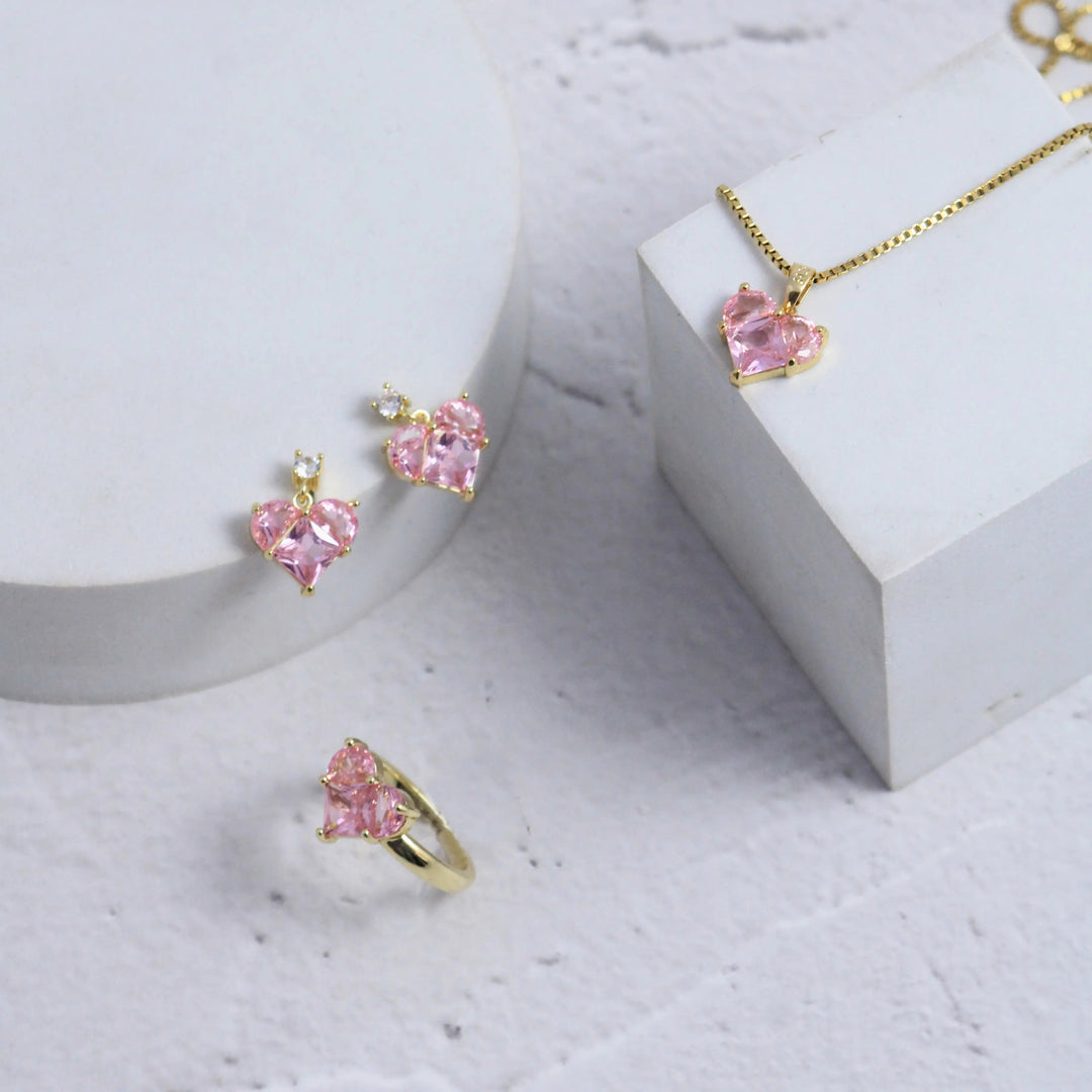 Mesmerizing Pink complete Jewellery Set - Salty Accessories