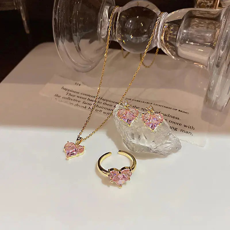 Mesmerizing Pink complete Jewellery Set - Salty Accessories