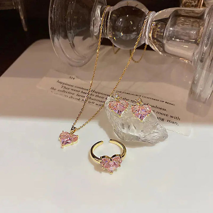 Mesmerizing Pink complete Jewellery Set - Salty Accessories