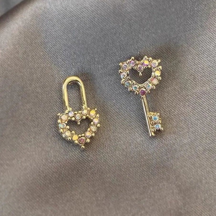 Romantic Lock & Key Earrings - Salty Accessories