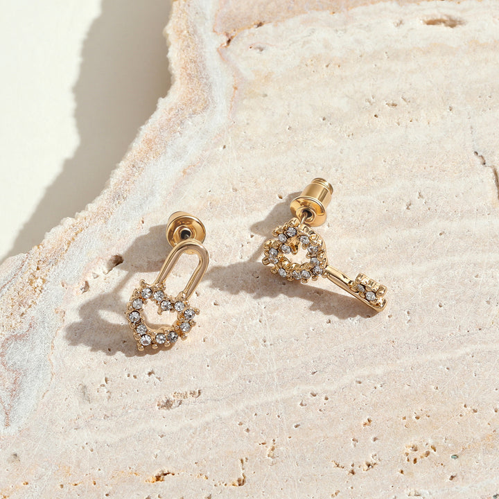 Romantic Lock & Key Earrings - Salty Accessories