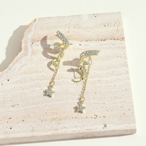 Twist Spiral Star Wind Earrings
