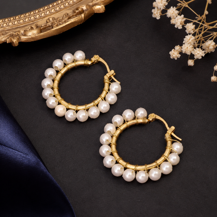 Pure Pearls Hoops