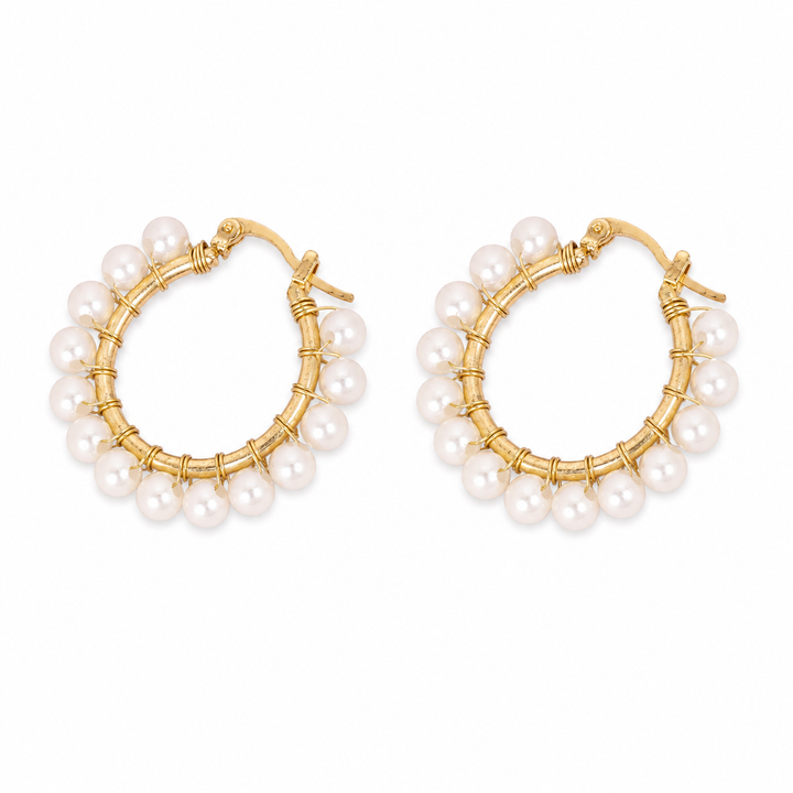 Pure Pearls Hoops