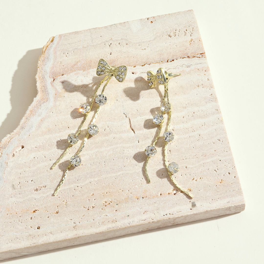 Lusty Bow Tassel Earrings - Salty Accessories