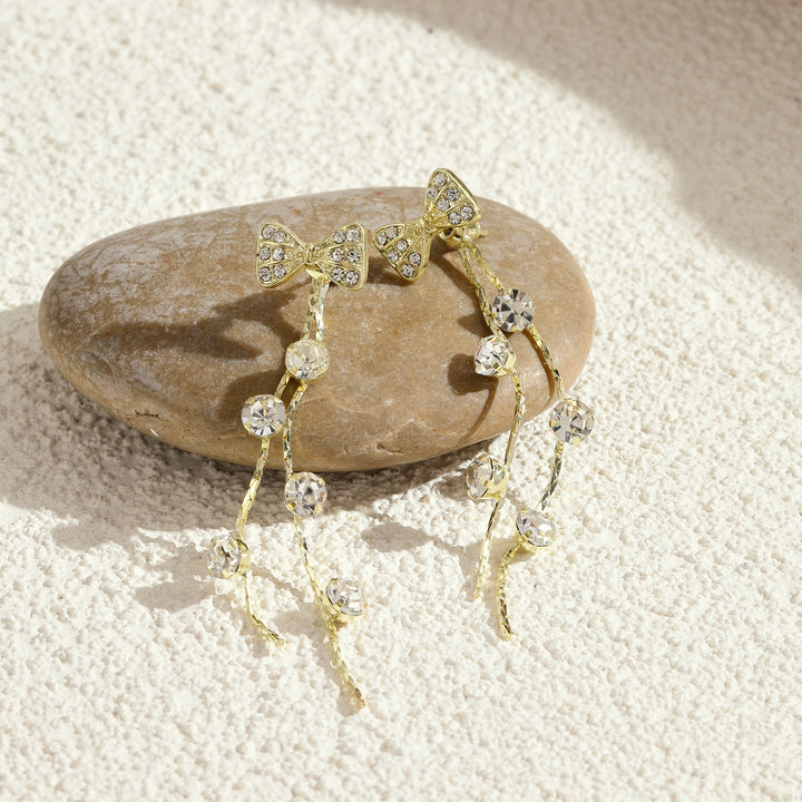 Lusty Bow Tassel Earrings - Salty Accessories