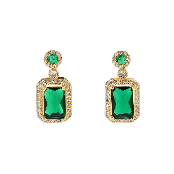 Avery Emerald Crystal Earring - Salty Accessories