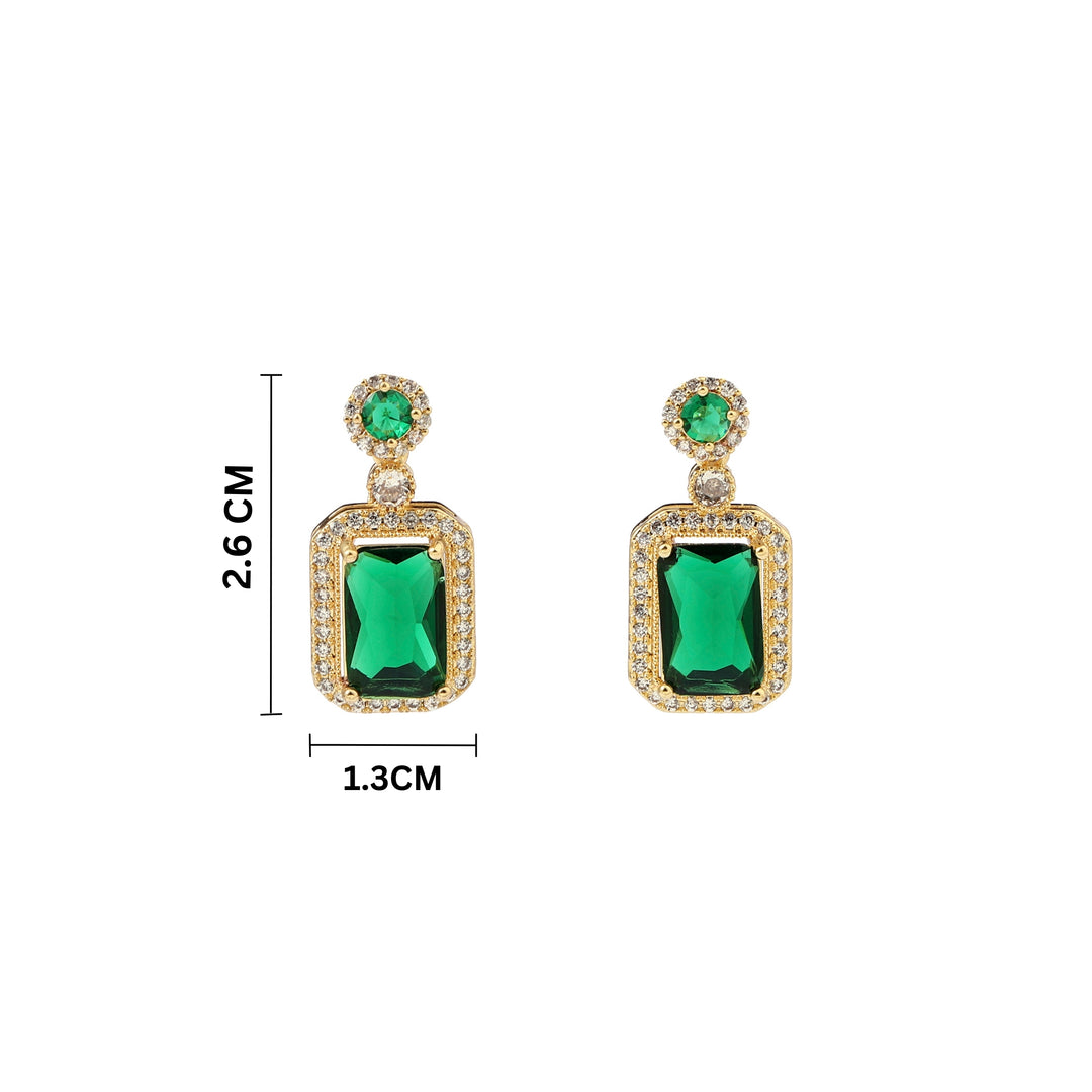 Avery Emerald Crystal Earring