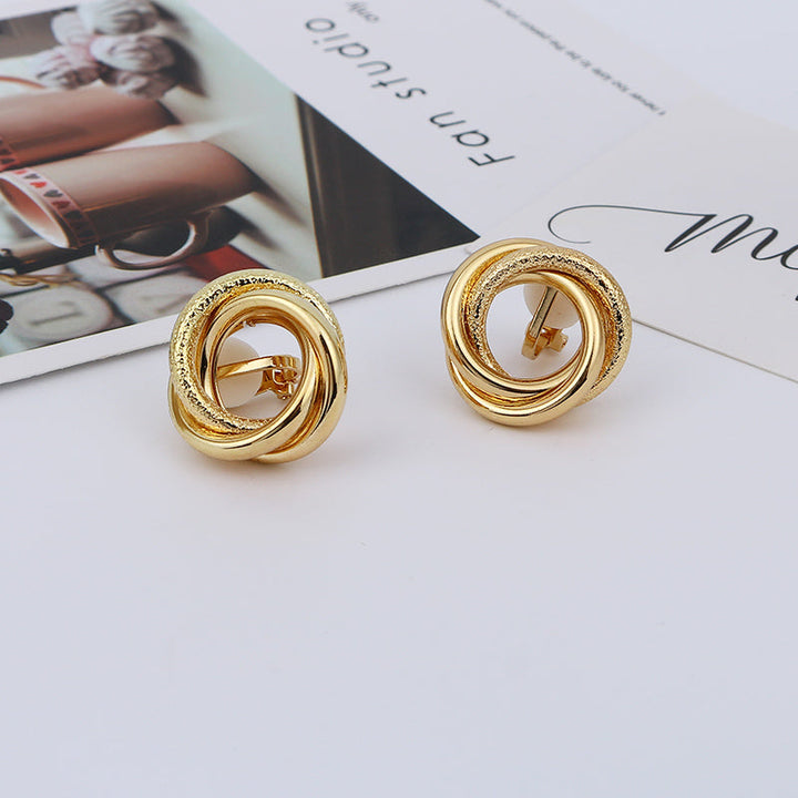 Golden Knotted Shimmer Earrings - Salty Accessories