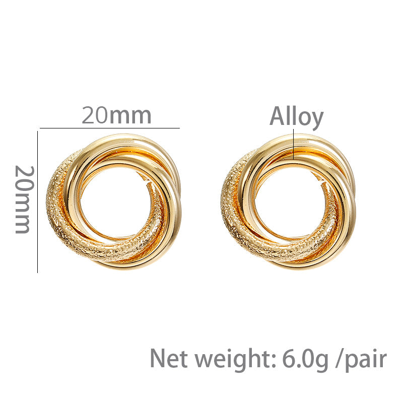 Golden Knotted Shimmer Earrings - Salty Accessories