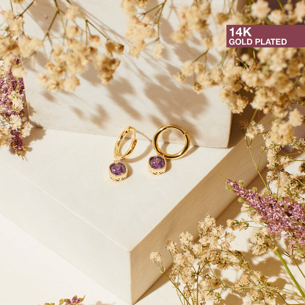 Blush Purple Diamond Earrings