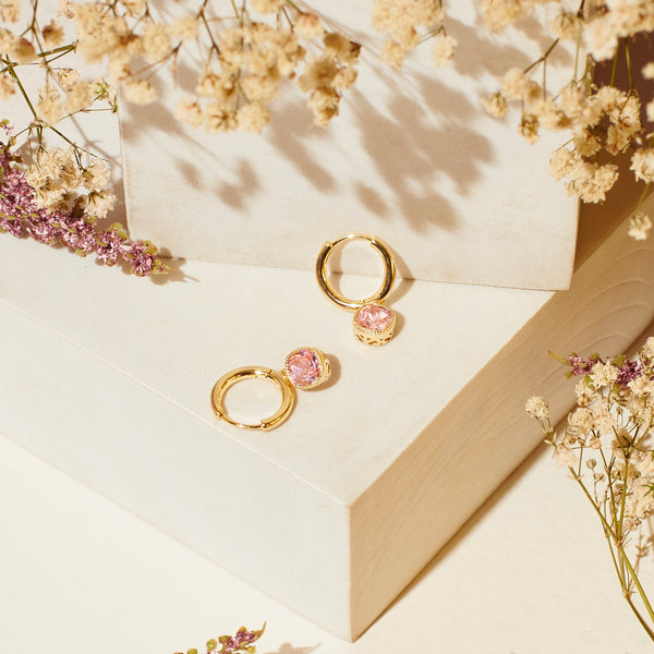 Blush Pink Diamond Earrings