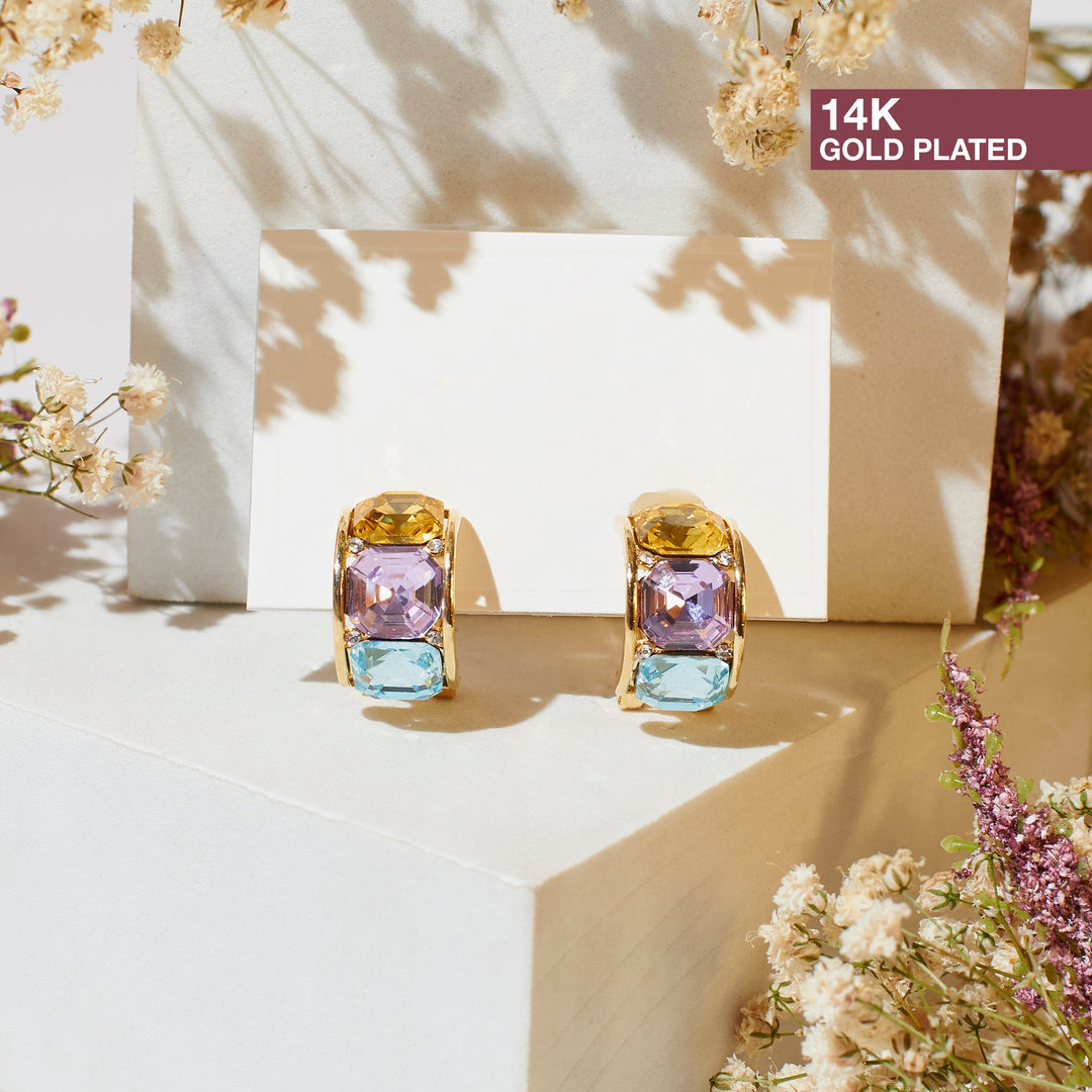 Chunky Crystal Earrings - Salty Accessories