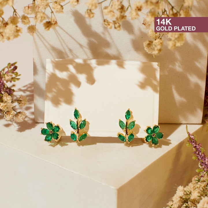Viridian Crawler Emerald Earrings - Salty Accessories