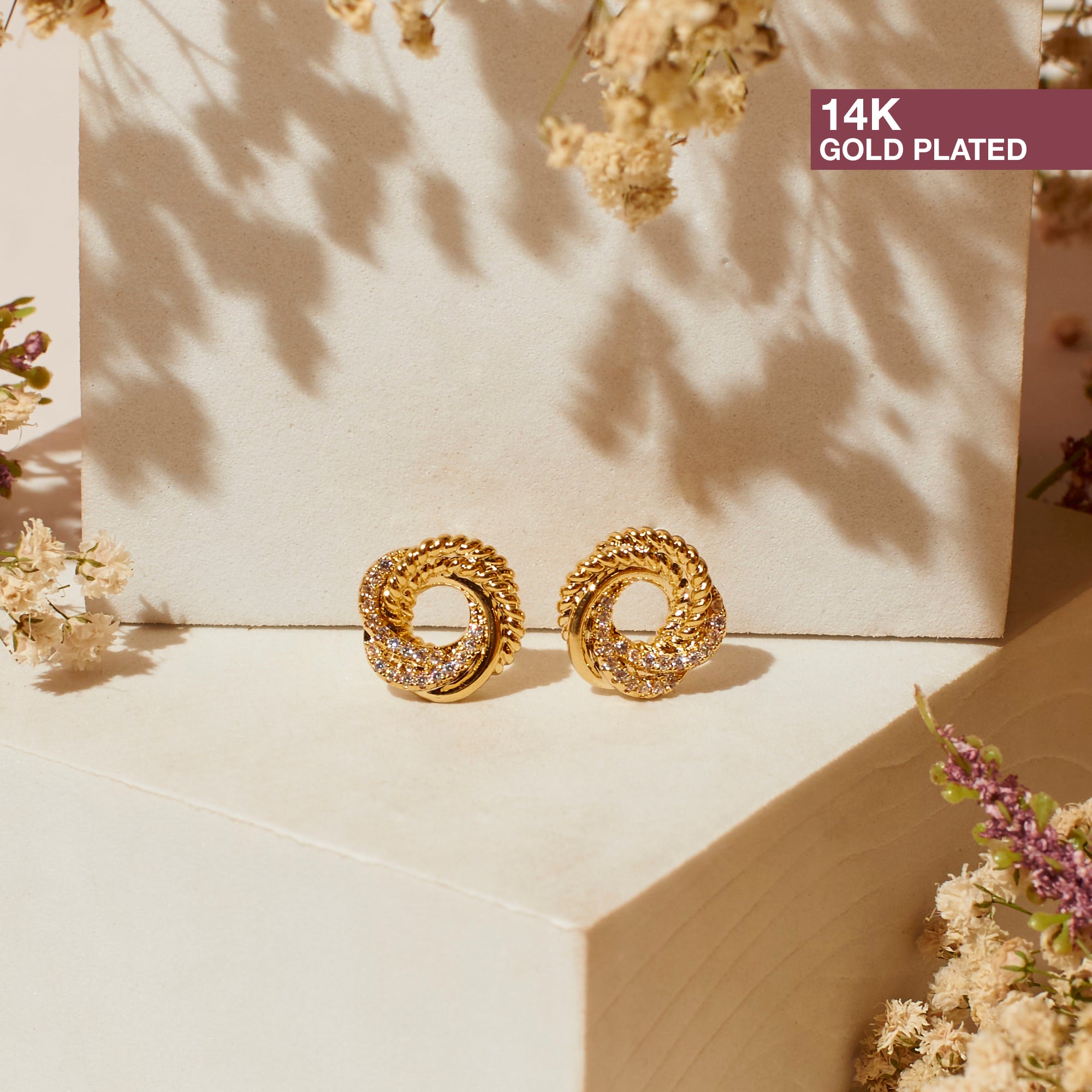 Circle Gold Hoop Earrings For Women Daily Wear Shop Online ER2051