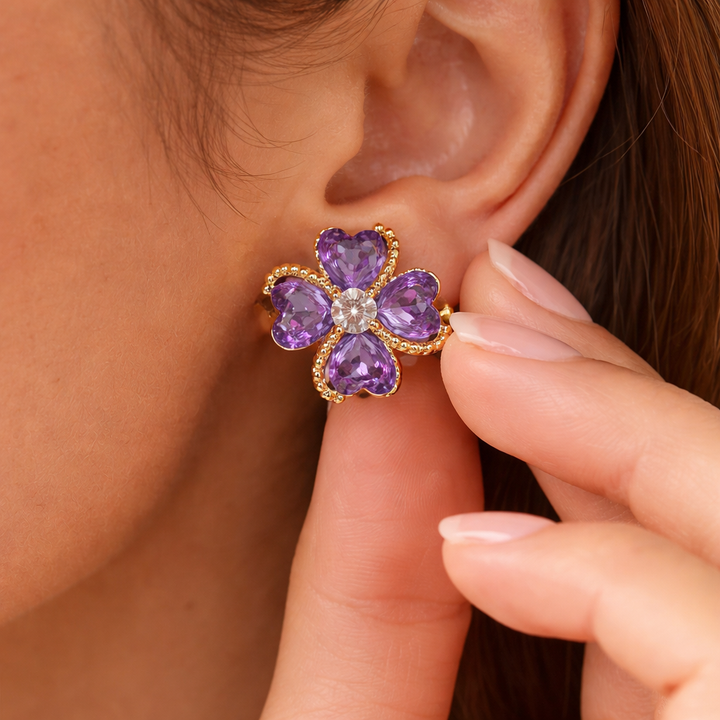 Diamond Daisy Earrings