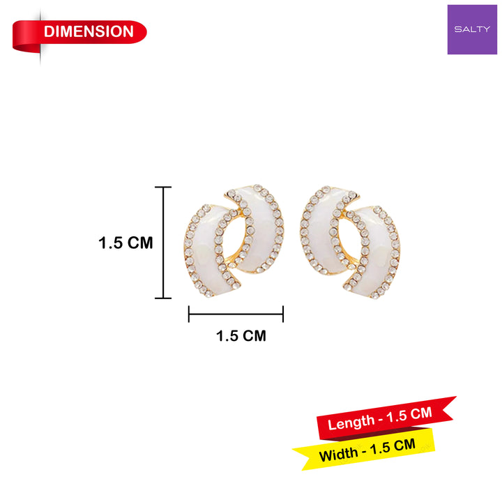 Royal Grace  Stud Earrings - Salty Accessories