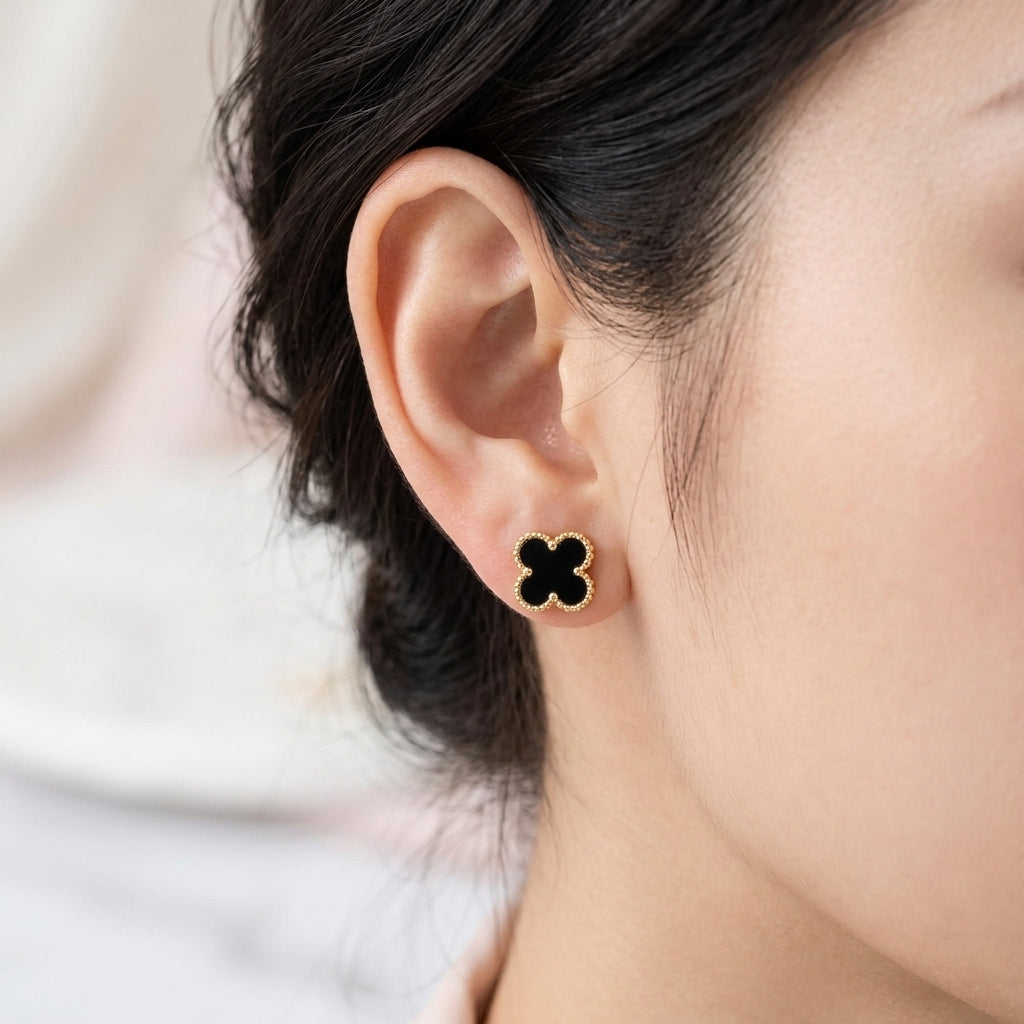 Posh Night Clover Studs
