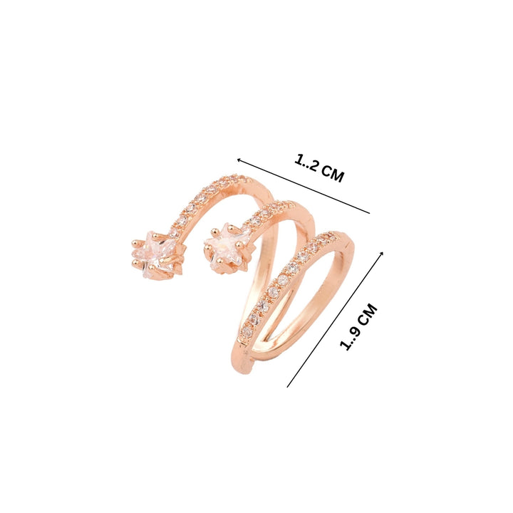 Chic Chaos Ear Cuff - Rose Gold