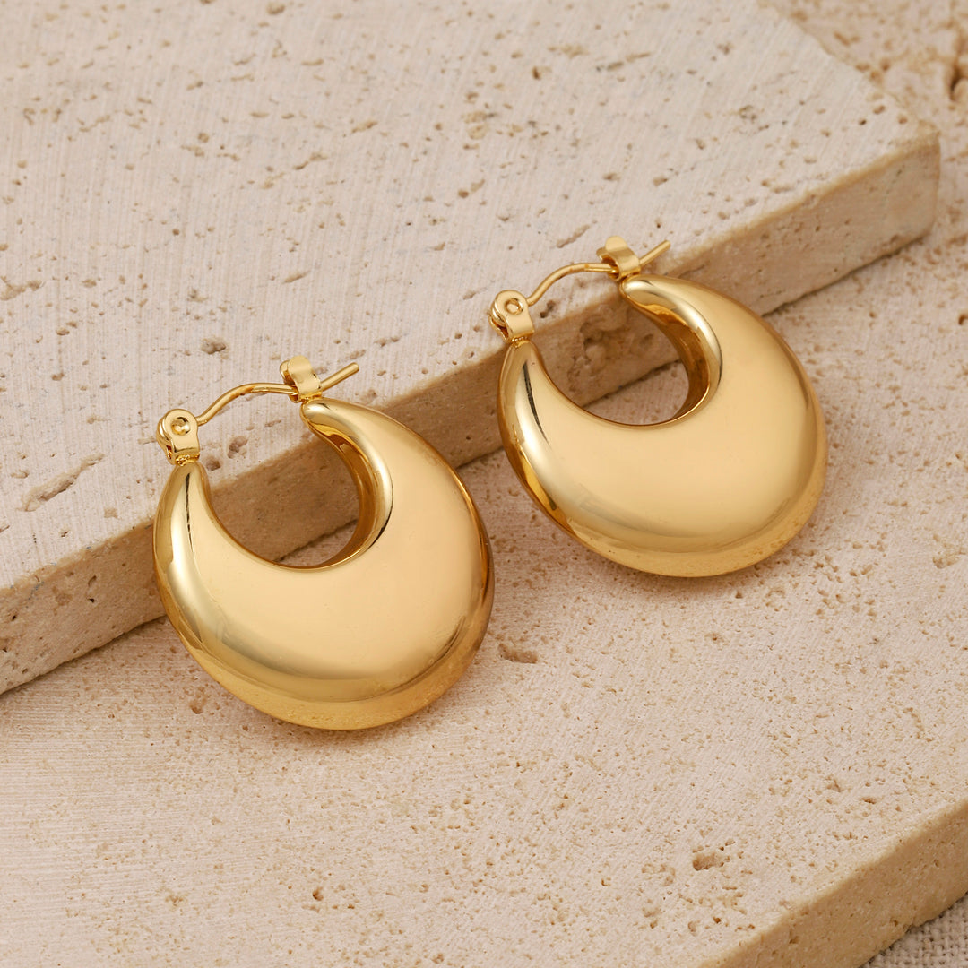 Baggy Gold Hoop Earring - Salty Accessories