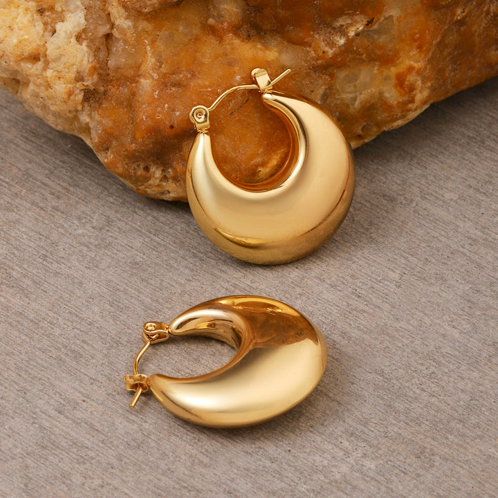 Baggy Gold Hoop Earring - Salty Accessories