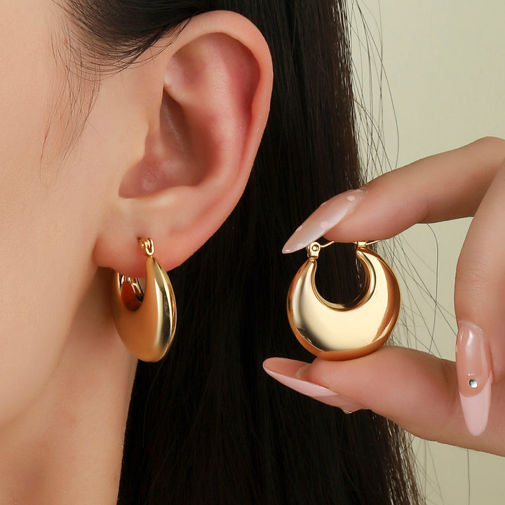 Baggy Gold Hoop Earring - Salty Accessories