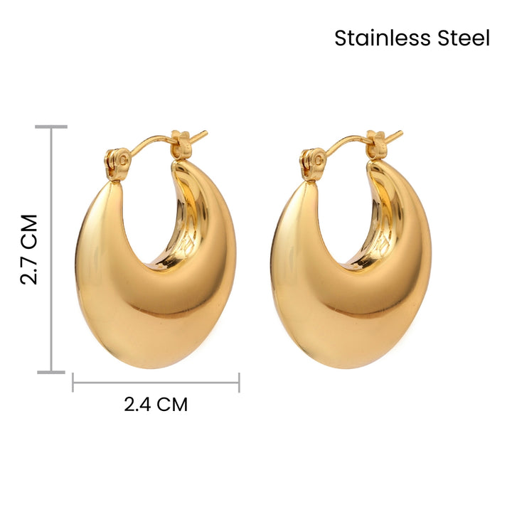 Baggy Gold Hoop Earring - Salty Accessories