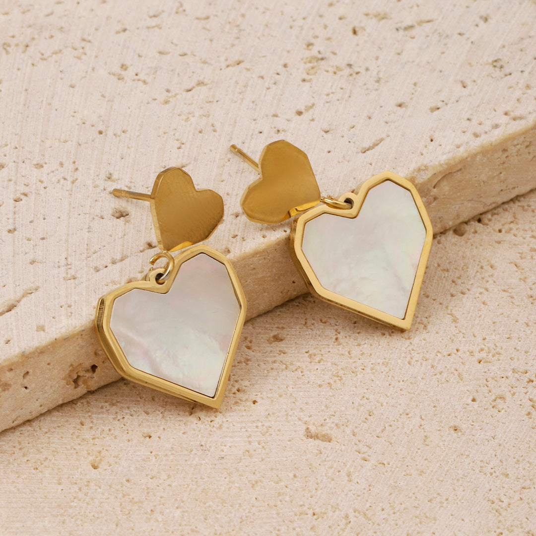 Opulent Heart Gold Earring
