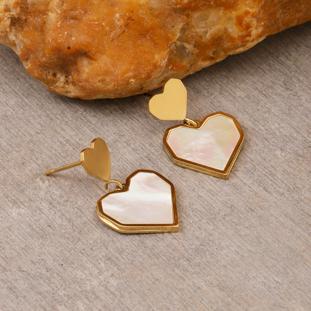 Opulent Heart Gold Earring - Salty Accessories