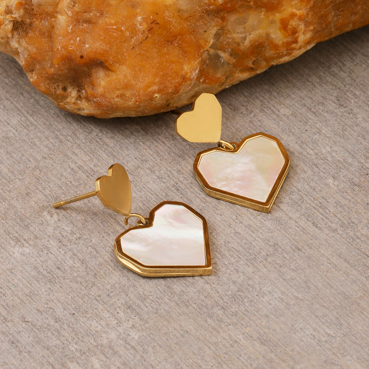 Opulent Heart Gold Earring