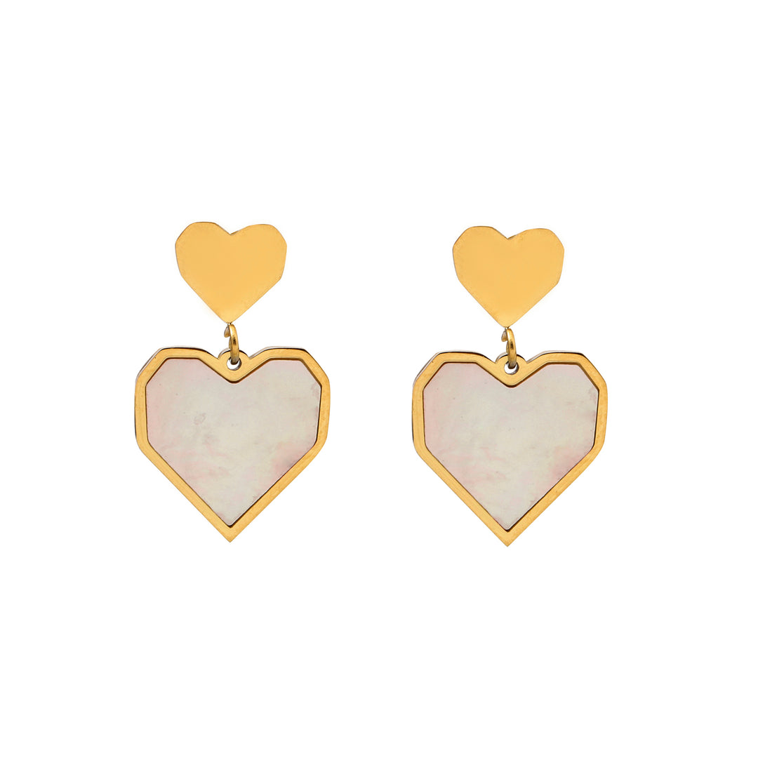 Opulent Heart Gold Earring