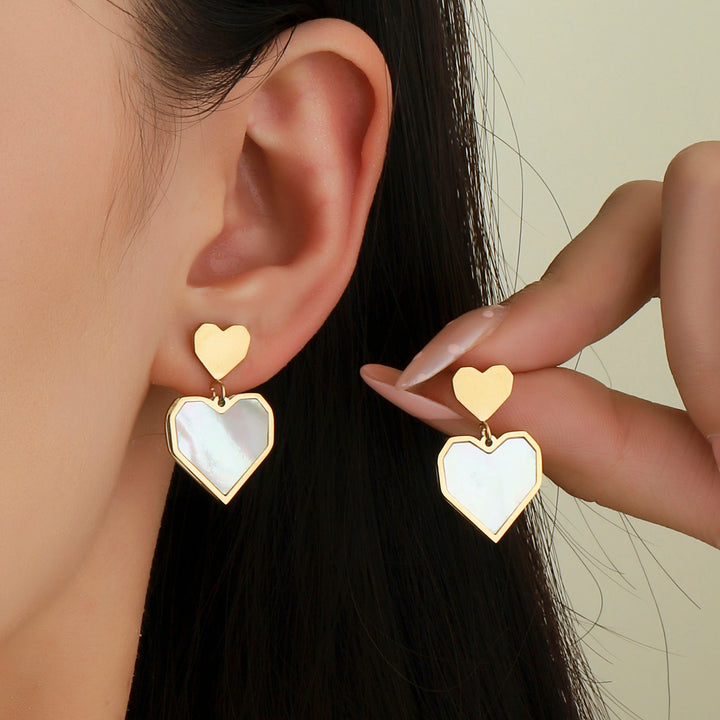 Opulent Heart Gold Earring - Salty Accessories