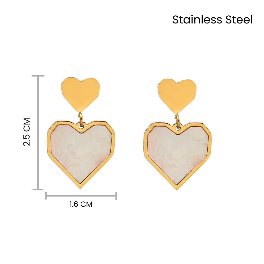 Opulent Heart Gold Earring