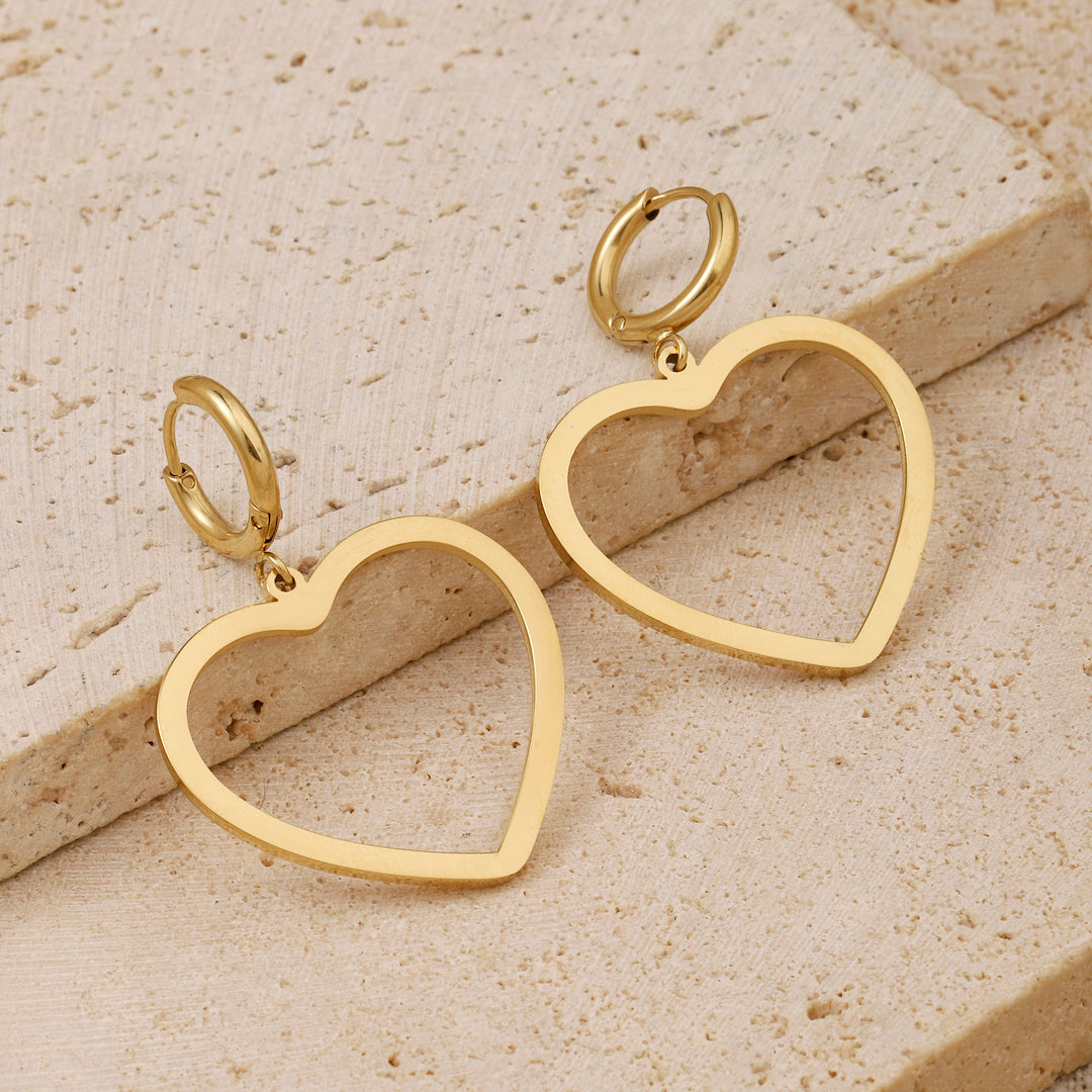 Euphoric Heart Gold Earring - Salty Accessories