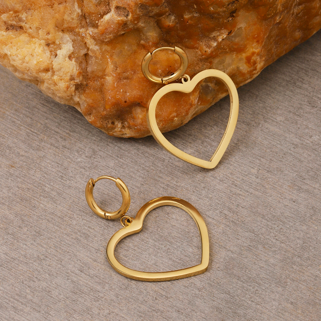 Euphoric Heart Gold Earring - Salty Accessories