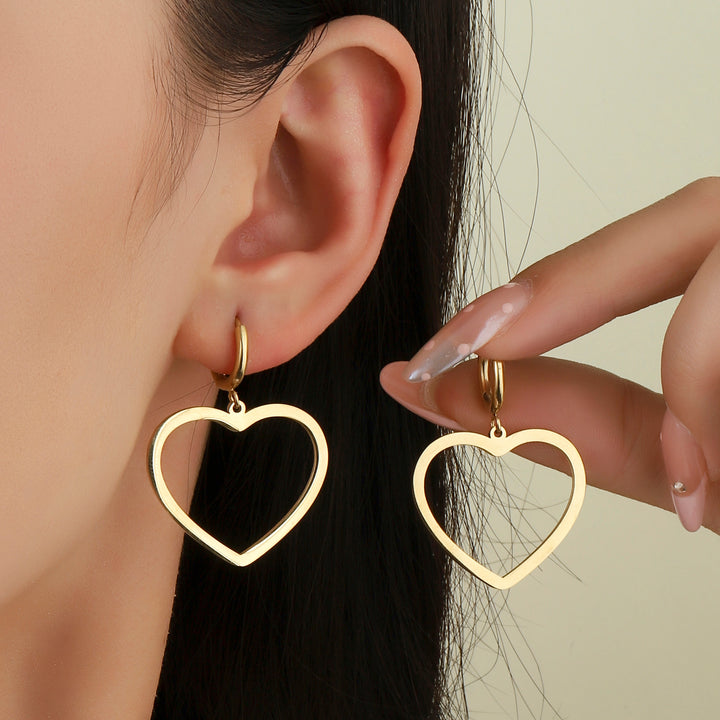 Euphoric Heart Gold Earring - Salty Accessories