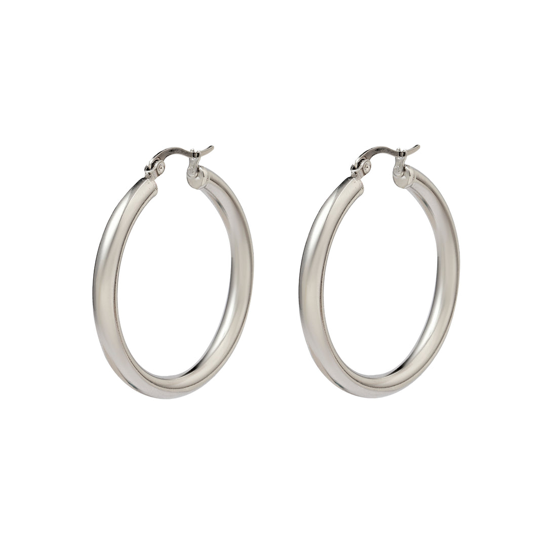 Sumptuous Silver Hoop Earring - Salty Accessories