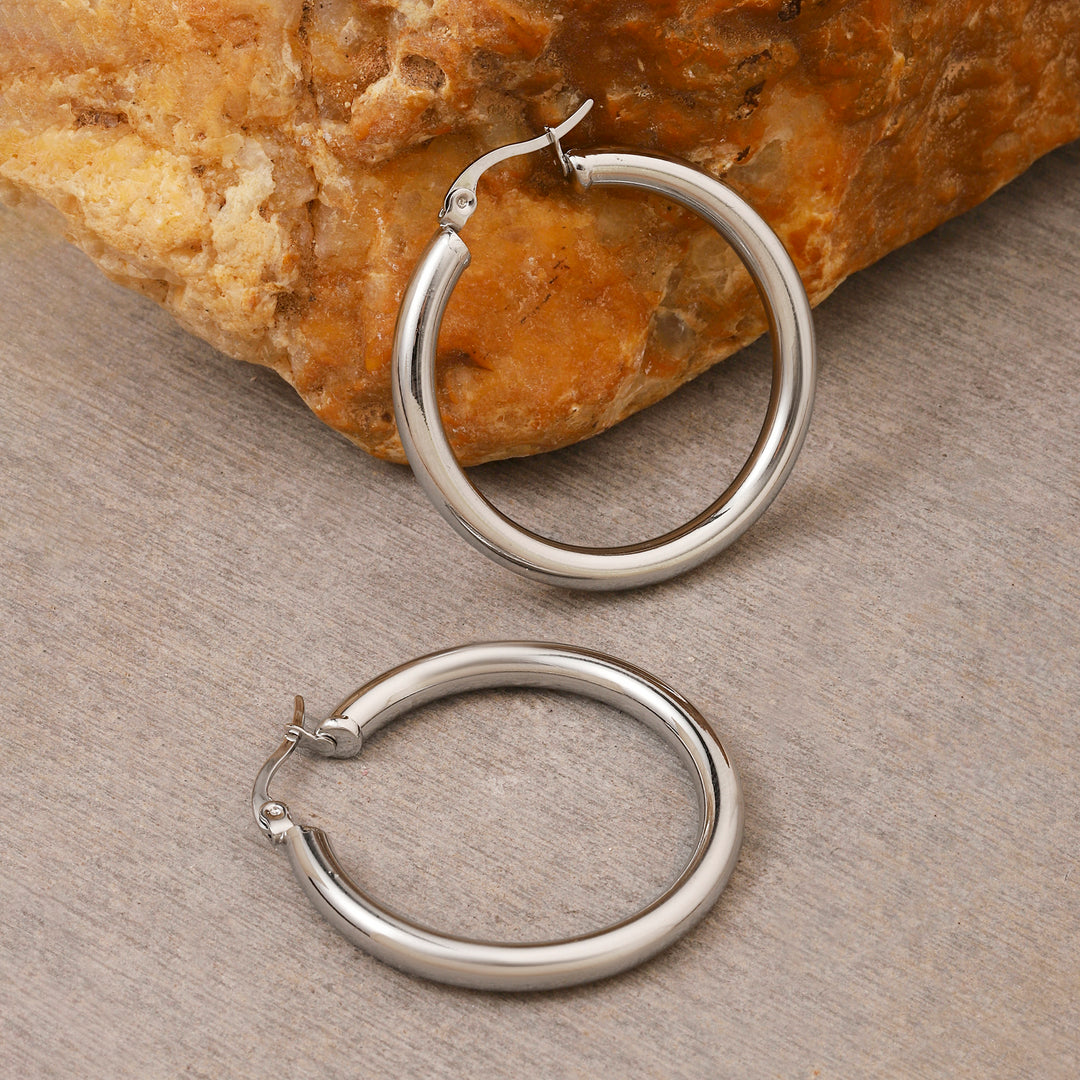 Sumptuous Silver Hoop Earring - Salty Accessories