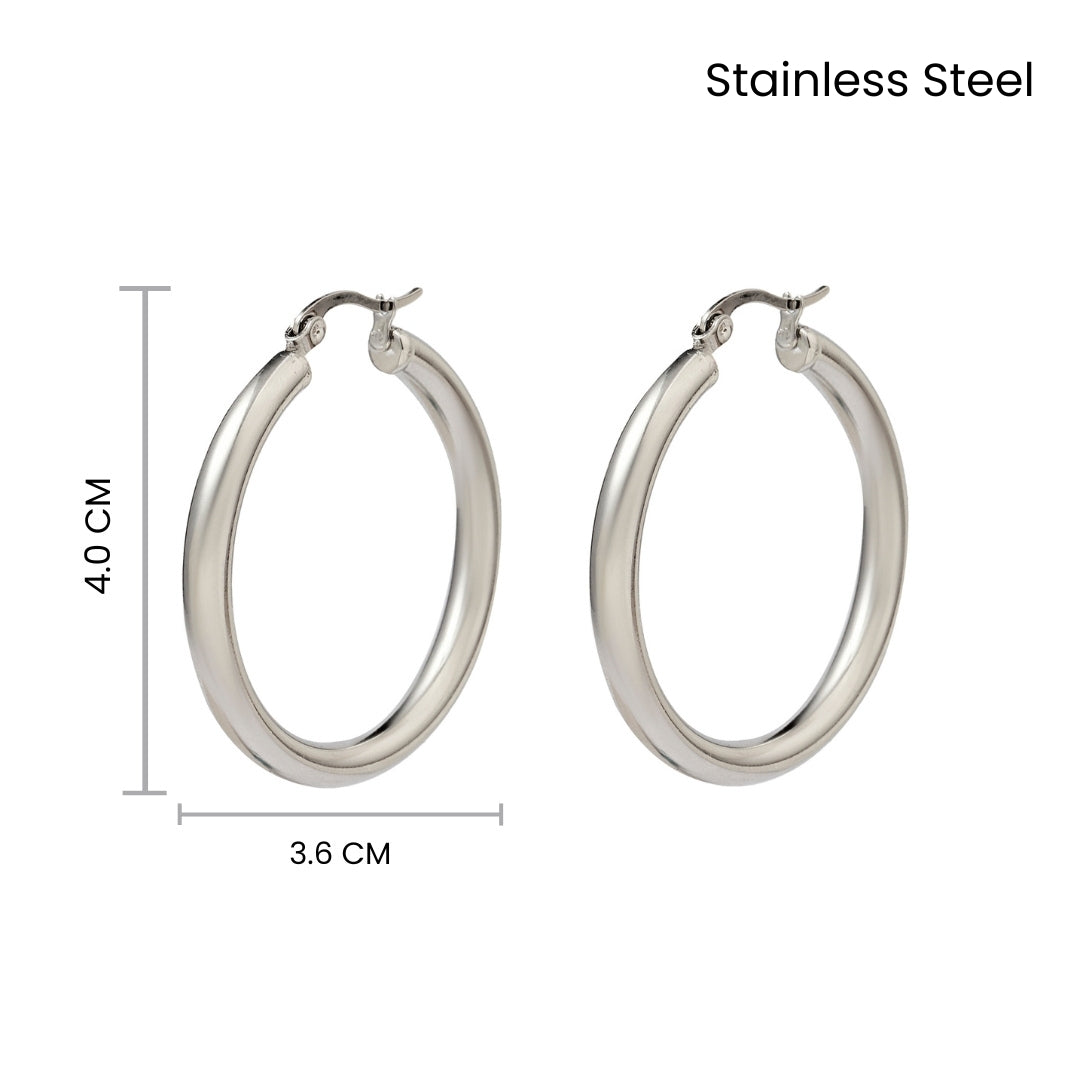 Sumptuous Silver Hoop Earring - Salty Accessories