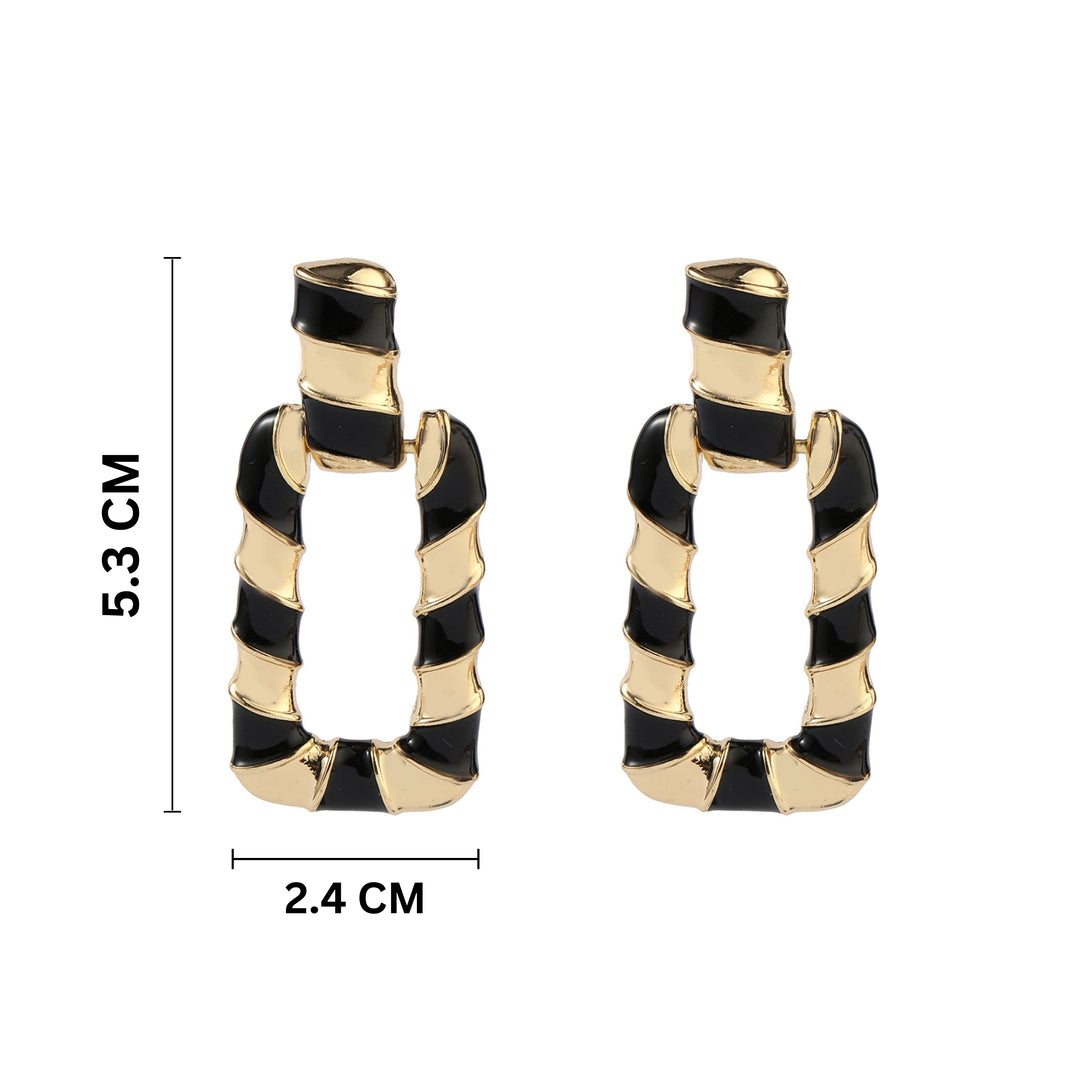 Gleaming Black Luxury Gold Earring - Salty Accessories