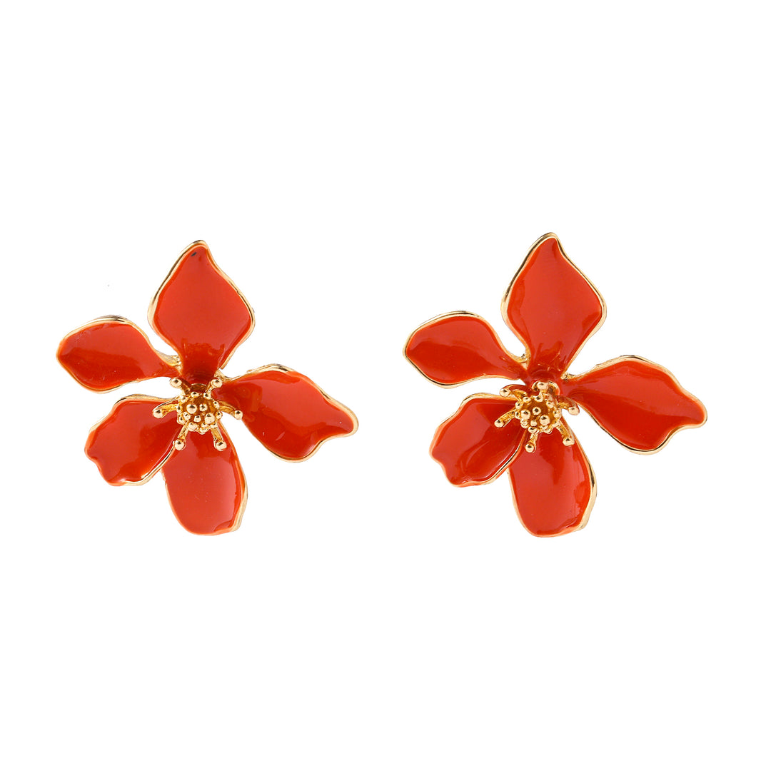 Colossal Orange Luxury Gold Earring