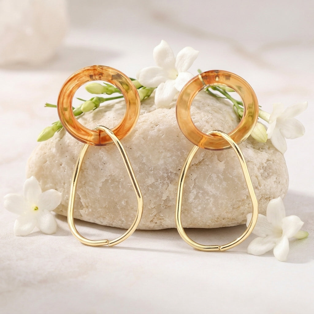 Digi Link Luxury Gold Earring