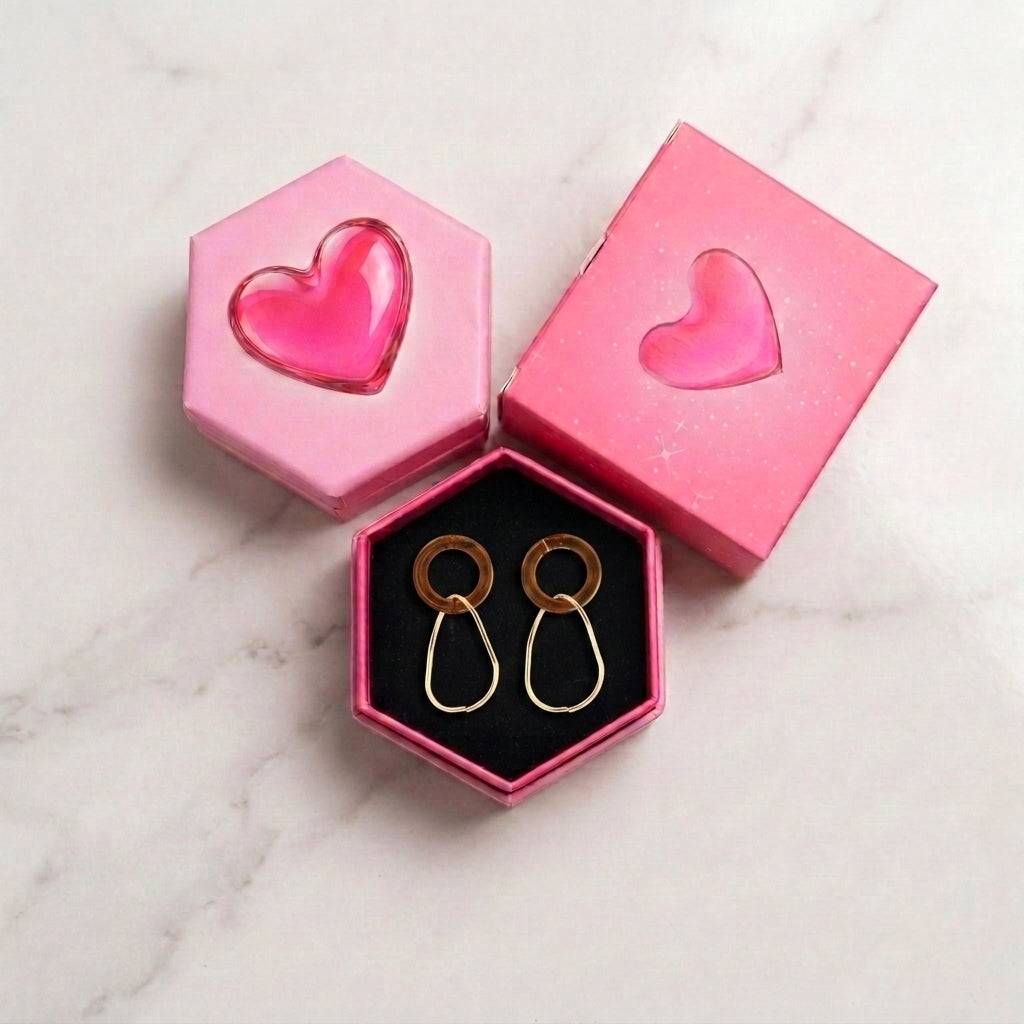Digi Link Luxury Gold Earring