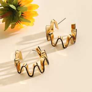Playful Black Luxury Gold Earring - Salty Accessories