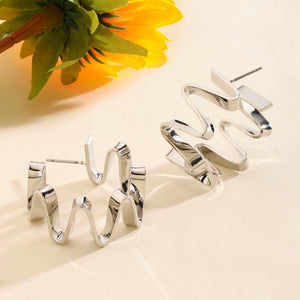 Playful Silver Luxury Earring - Salty Accessories